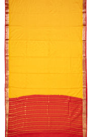 Yellow Mysore Semi Crepe Silk Saree 10077791
