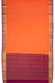Tangerine Orange Mysore Semi Crepe Silk Saree 10077814