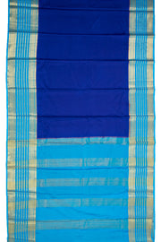 Blue Mysore Semi Crepe Silk Saree 10077818