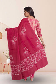 Pink Batik Printed 3-Piece Salwar Suit Material 10076003