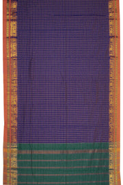 Blue Thousand Buttas Chettinad Cotton Saree