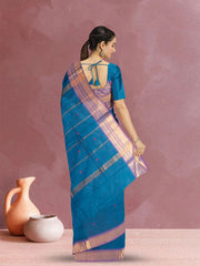 Blue Handloom Kanchi Cotton Saree 10071810