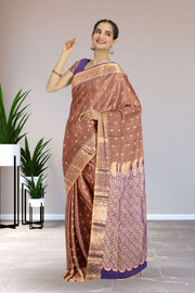 Brown Pure Silk Kanjivaram Saree 10071868