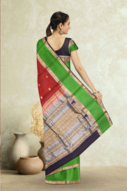 Maroon Handloom Kanjivaram Silk Saree 10069267