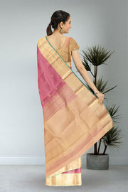 Pink Handloom Kanjivaram Soft Silk Saree 10065356