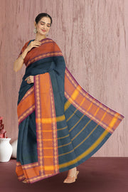 Green Handloom Chettinad Cotton Saree 10075116