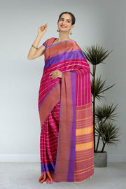 Purple Kanjivaram Pure Silk Saree 10076107