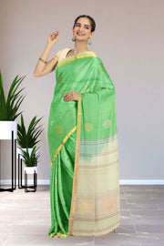 Green Kanjivaram Pure Silk Saree 10076089