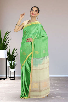 Green Kanjivaram Pure Silk Saree 10076089