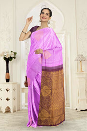 Purple Kanjivaram Pure Silk Saree 10076121