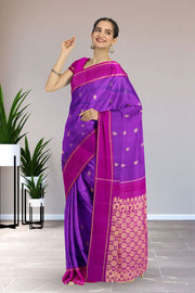 Purple Kanjivaram Pure Silk Saree 10076094