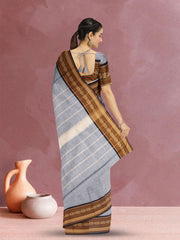 Grey Handloom Kanchi Cotton Saree 10071789