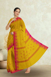 Yellow Handloom Chettinad Cotton Saree 10075126