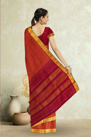 Red Handloom Pai Kattam Kanjivaram Silk Saree 10065038