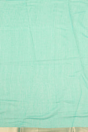 Green Printed Semi Linen Saree 10077980