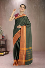 Green Handloom Chettinad Cotton Saree 10075800