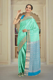 Blue Pure Silk Kanjivaram Saree 10071864