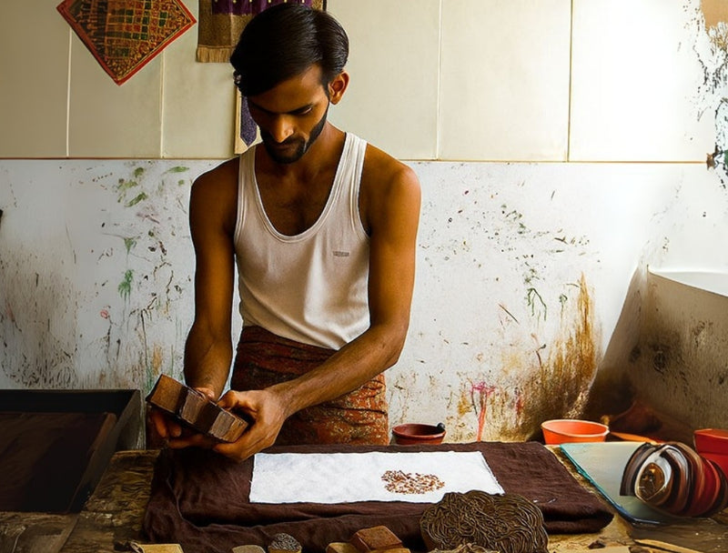 Traditional Dabu artisans at work