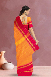 Orange Handloom Kanchi Cotton Saree 10071704
