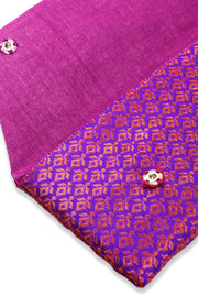 Purple Handcrafted Banarasi Mobile Wallet 10074730