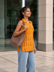 Yellow Bagh Printed Women Sleeveless Shirt 10077183