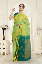 Green Nakashi Kanjivaram Pure Silk Saree 10076119