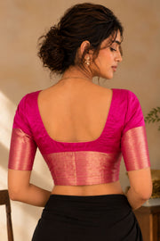 Pink Kanjivaram Soft Silk Blouse 10076982