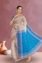 Brown Bengal Handwoven Cotton Saree 10075314