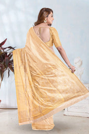 Gold Kanjivaram Tissue Vegan Silk Saree 10075567