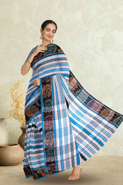 Grey Dhaniakhali Cotton Saree Without Blouse  10075211