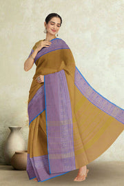 Yellow Handloom Chettinad Cotton Saree 10072589
