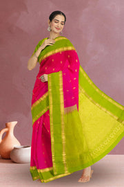 Magenta Handloom Kanjivaram Soft Silk Saree 10075696