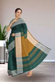 Green Shantipur Tant Bengal Cotton Saree 10074986