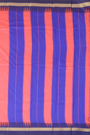Coral Pink Vegan Silk Kanjivaram Saree 10077928