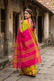 Green Kanjivaram Silk Cotton Saree 10077970