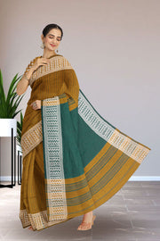Green Shantipur Tant Bengal Cotton Saree 10074985