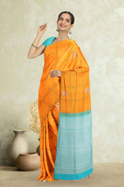 Yellow Kanjivaram Pure Silk Saree 10076112