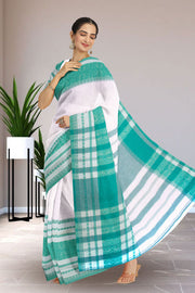 Green Bengal Handwoven Cotton Saree 10075299
