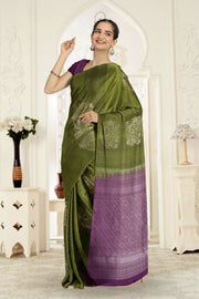 Fern Green Kanjivaram Soft Silk Saree 10063768