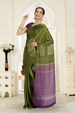 Fern Green Kanjivaram Soft Silk Saree 10063768