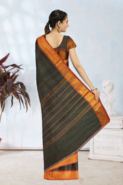 Green Handloom Chettinad Cotton Saree 10075875