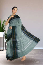 Green Handloom Chettinad Cotton Saree Without Blouse 10075192