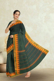 Green Handloom Chettinad Cotton Saree 10075104