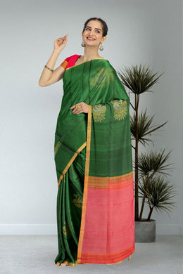 Green Kanjivaram Pure Silk Saree 10076092