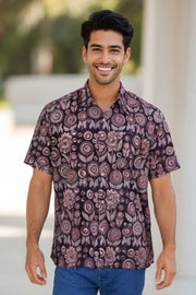 Multi Colour Half Sleeve Jahota Printed Cotton Mens Shirt 10074322