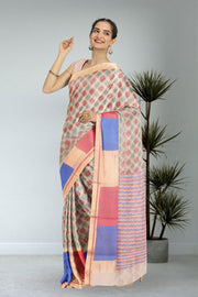 Printed Handloom Chanderi Saree 10050599