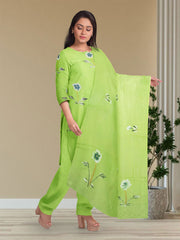 Green Hand Painted Co-ord Set 10073745