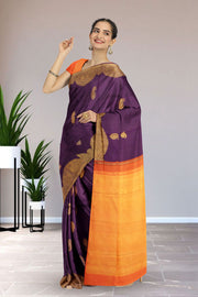 Purple Kanjivaram Pure Silk Saree 10076133