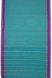 Blue Vegan Silk Kanjivaram Saree With Checks Design 10077935