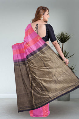  Tulip Pink Kanjivaram Silk Saree 10075612